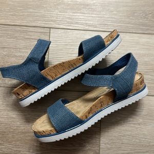 Anne Klein denim sandals